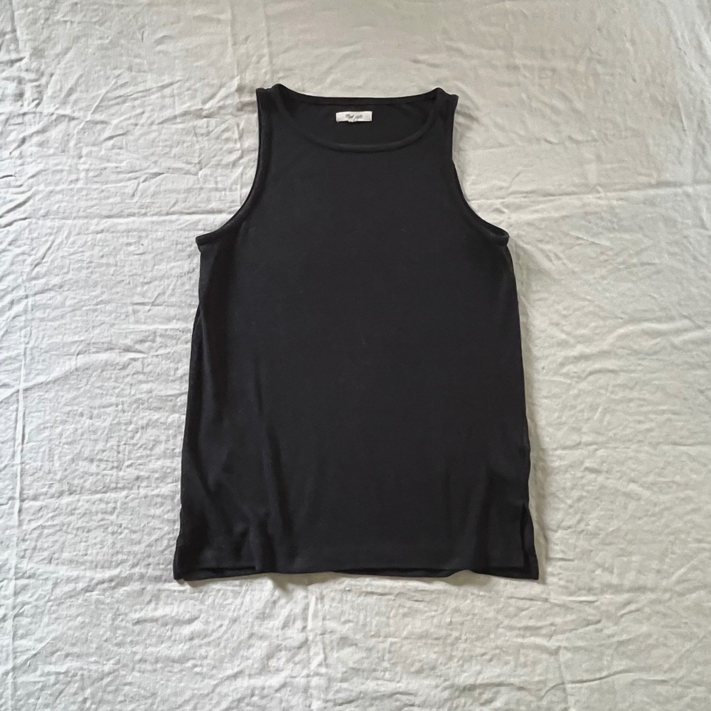 Madewell Linen Tank XXS Black
